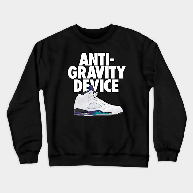 Jordan V - Anti-gravity Device Grape Crewneck Sweatshirt by Super Secret Villain